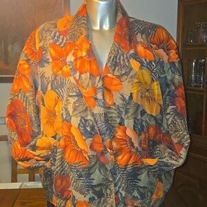 Vintage 100% SILK Rafaella Jacket Top